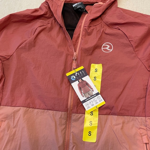 Reel Life Womens Hooded Windbreaker Jacket Lightweight Zip Up Activewear S - Picture 5 of 10